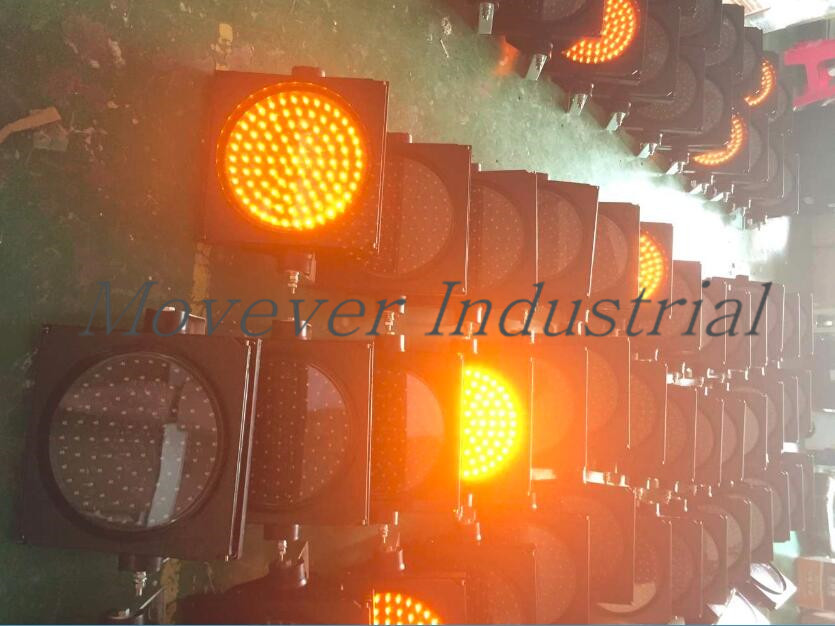 Dia 200mm yellow/amber color solar traffic flashing light(图1)